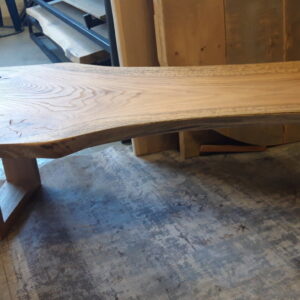 Oak living edge coffee table - Image 3